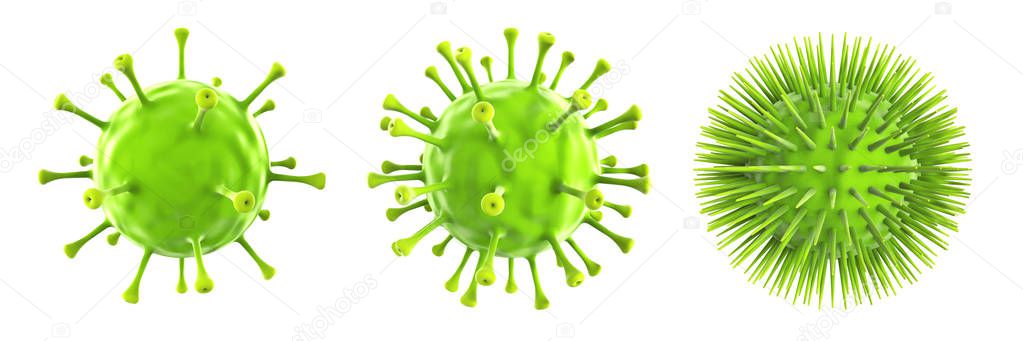 Three different green Viruses