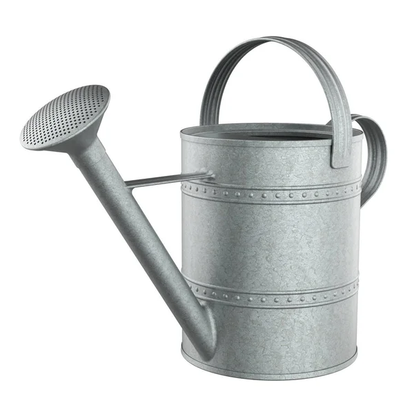 Zinc Watering Can Isolated White Background Rendering — Stock Photo, Image