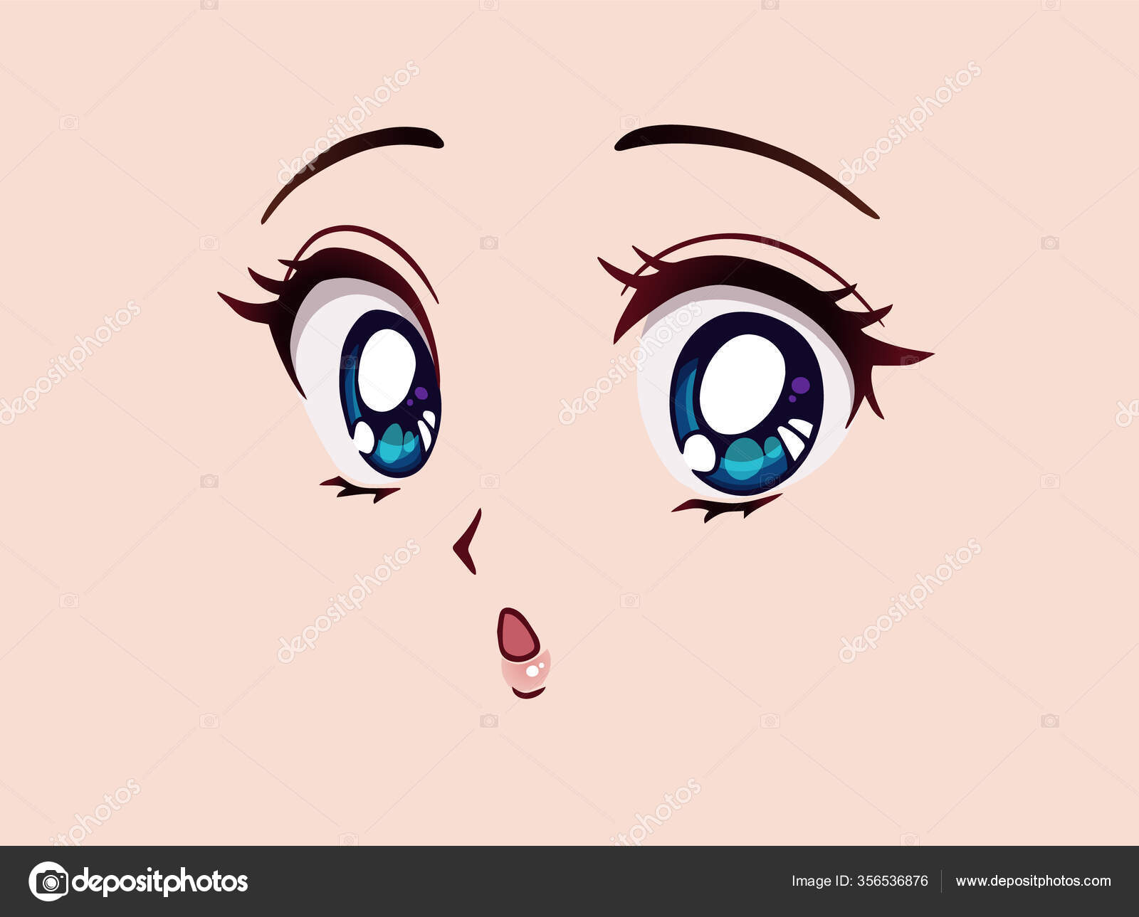 Аниме лица глаза и нос