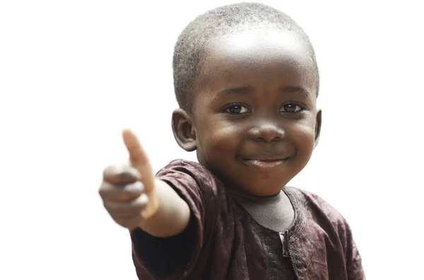 Niño africano extendiendo la mano — Foto de Stock