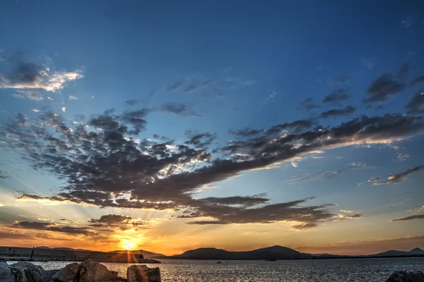 Porto di Alghero al tramonto — Foto Stock