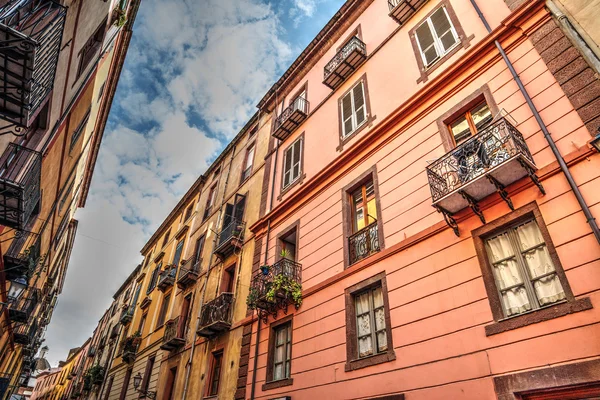 Bosa old town under clouds — Stock Photo, Image