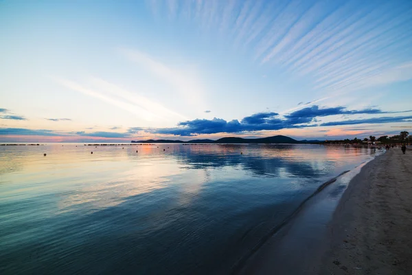 Alghero pobřeží při západu slunce — Stock fotografie