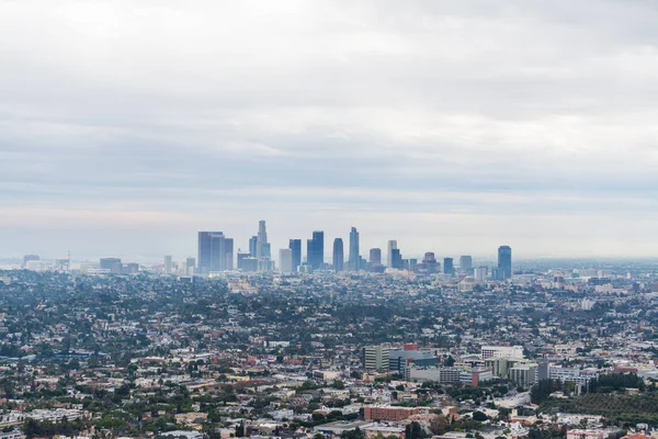 Fog in Los Angeles downtown — Stock Photo, Image