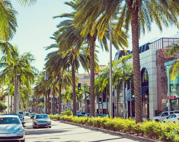 Rodeo drive on a sunny day — Stock Photo, Image
