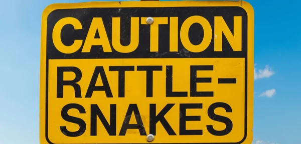 CAUTION RATTLE SNAKES signs — Stock Photo, Image