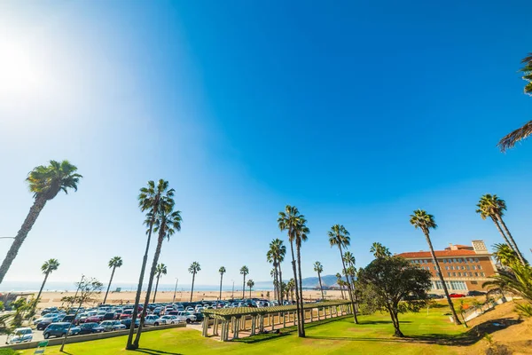 Santa Monica beach za jasného dne — Stock fotografie