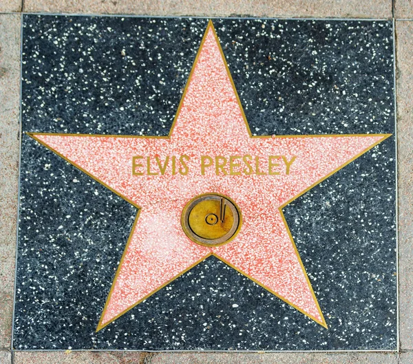 Elvis Presley-csillag a Hollywood walk of fame — Stock Fotó