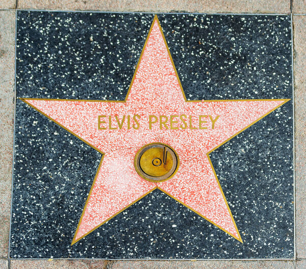 Elvis Presley star in Hollywood walk of fame