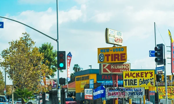 Several garage signs in L.A. — Stock Photo, Image