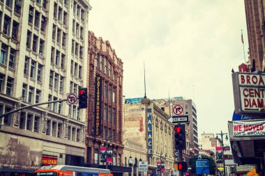 Los Angeles şehir üzerinde gri gökyüzü 
