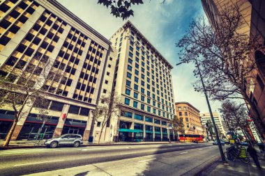 Los Angeles şehir merkezinde bahar sokak