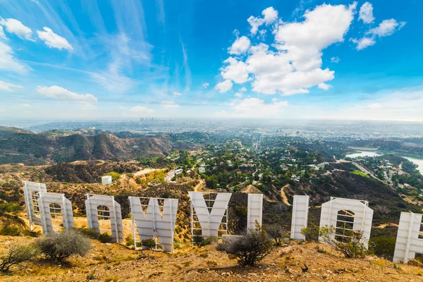 Hollywood-schild von hinten gesehen — Stockfoto