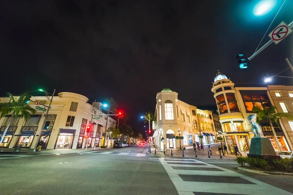 Rodeo Drive by night — Stock Photo, Image