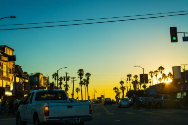 Venice Beach doğal günbatımı