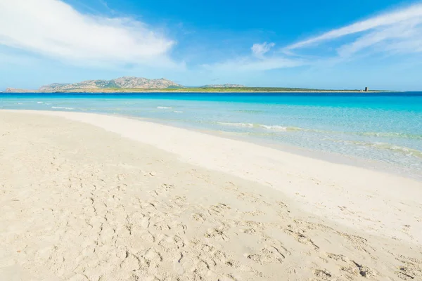 Sable blanc à La Pelosa plage — Photo