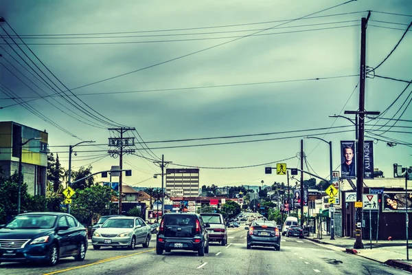 Traffico a Los Angeles . — Foto Stock
