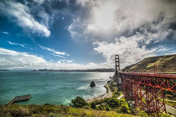 San Francisco bay z mostu Golden Gate — Zdjęcie stockowe