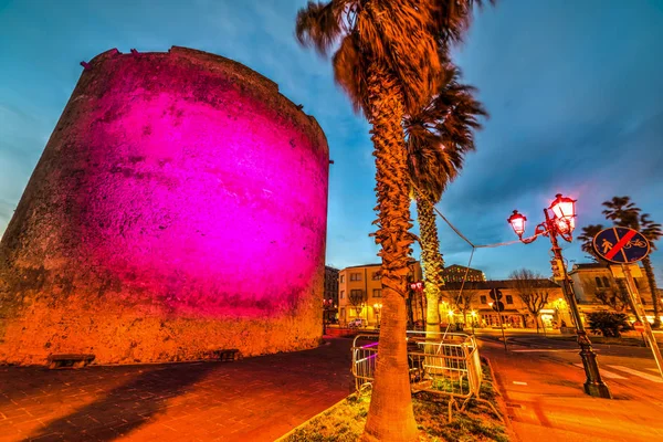 Nuit colorée à Alghero — Photo