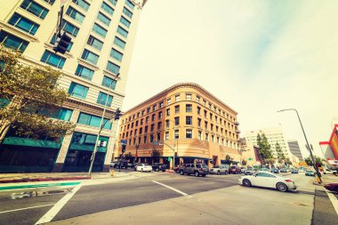 Los Angeles şehir merkezinde bahar sokak