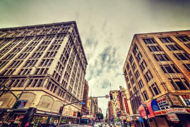 Los Angeles şehir üzerinde gri gökyüzü