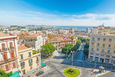 Cagliari cityscape açık bir günde