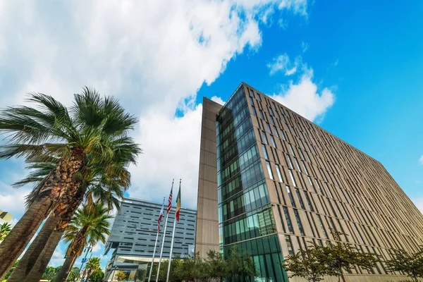 Innenstadt los angeles unter einem bewölkten Himmel — Stockfoto