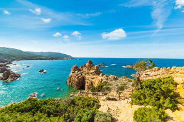 Costa Paradiso içinde kayalık sahil şeridi