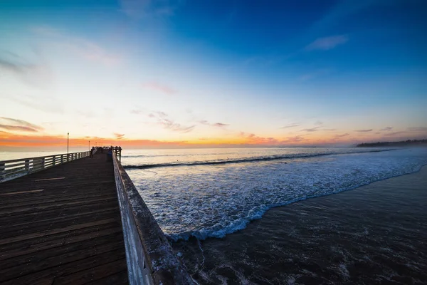 Ahşap iskele Pacific Beach — Stok fotoğraf