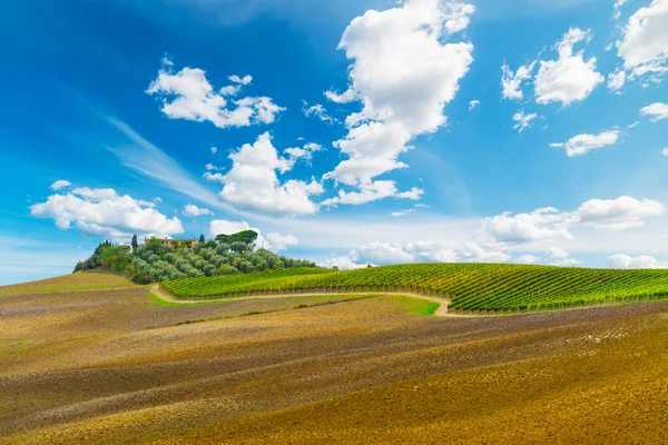 Pintoresca colina en Toscana — Foto de Stock