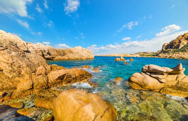 Yellow rocks in Costa Paradiso — Stock Photo, Image