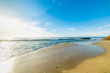 La jolla plaj gün batımında