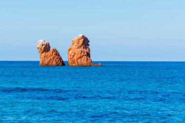 Turuncu deniz yığınları La Cea Beach