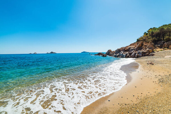 Sand and rocks in Santa Maria Navarrese