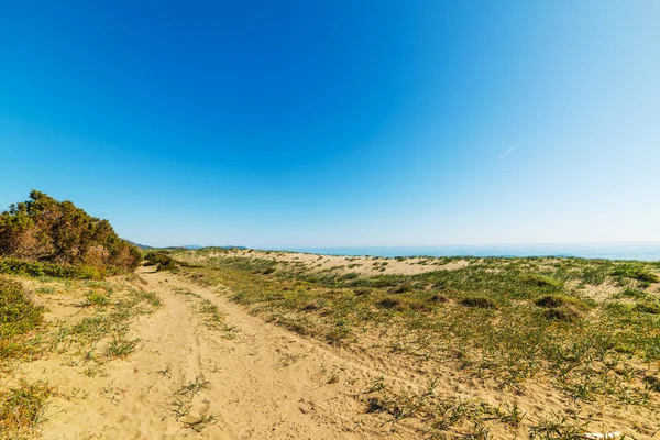 Sandy shore in Feraxi beach — Stock Photo, Image