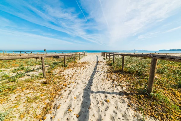 Caminho a pé na praia Simius — Fotografia de Stock