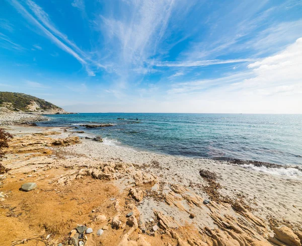 Vallende stenen in Capo Carbonara — Stockfoto