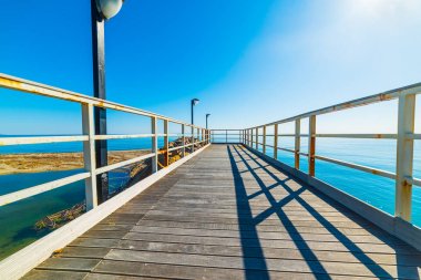 Wooden pier in Marina di Cardedu