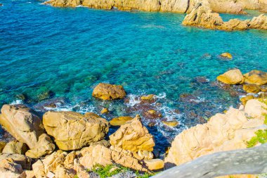 Costa Paradiso içinde kayalık sahil şeridi