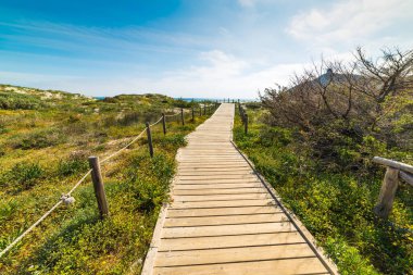 Boardwalk in Porto Giunco shore, Villasimius