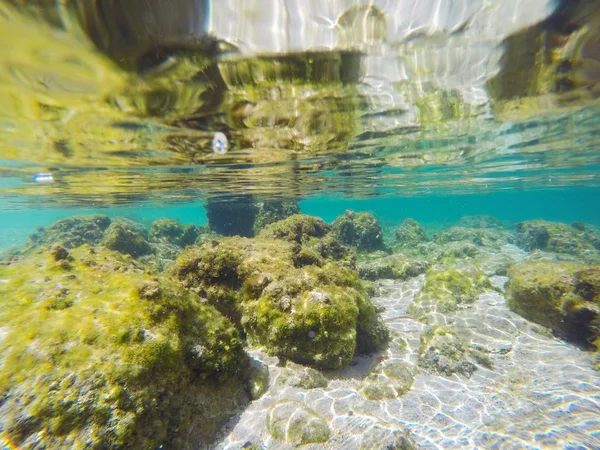 Underwater view of Alghero coast — Stock Photo, Image