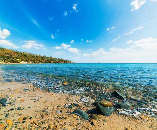 Pebbles by the sea in Porto Frailis — Stock Photo, Image