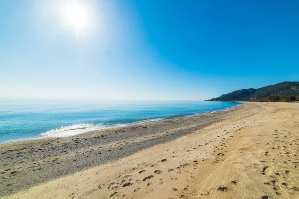 Golden shore in Marina di Cardedu — Stock fotografie