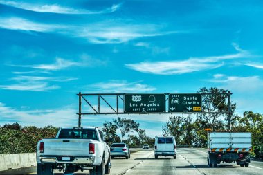 Los Angeles'ta 101 otoyol trafik