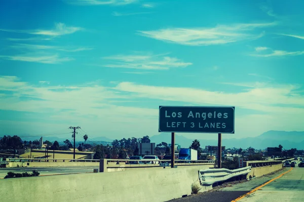 Los Angeles uscita cartello stradale — Foto Stock