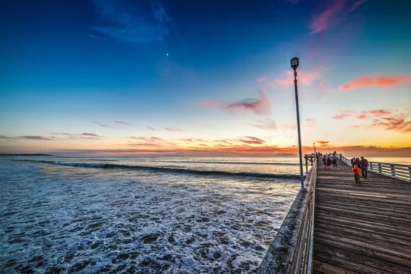 Pacific Beach molo a San Diego al tramonto — Foto Stock