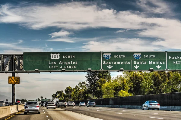 在洛杉矶的 101 高速公路 — 图库照片