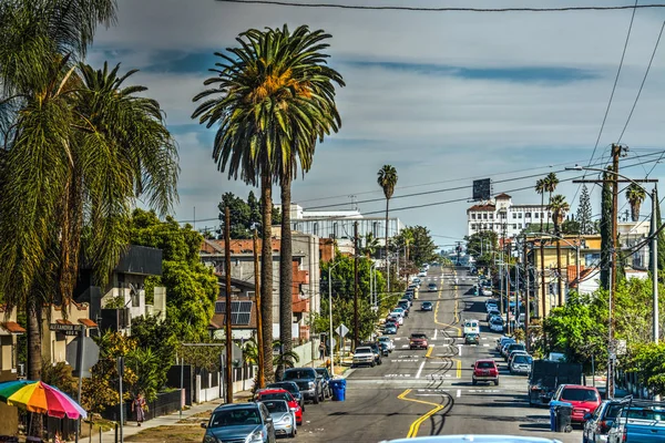 在洛杉矶市中心的街道 — 图库照片