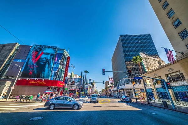 Hollywood boulevard en Los Ángeles, California — Foto de Stock