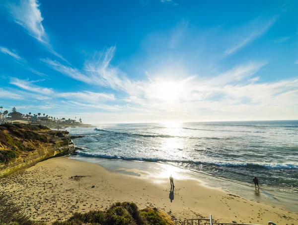 La Jolla beach at sunset — Stock Photo, Image